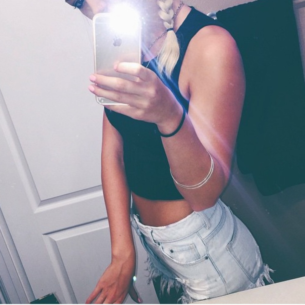 Open back crop top